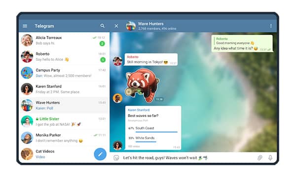 aplikasi chatting terbaik telegram